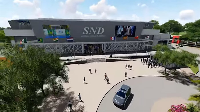 El Polideportivo SND de Asunción, Paraguay, contará con cuatro pantallas led Mondo en el exterior